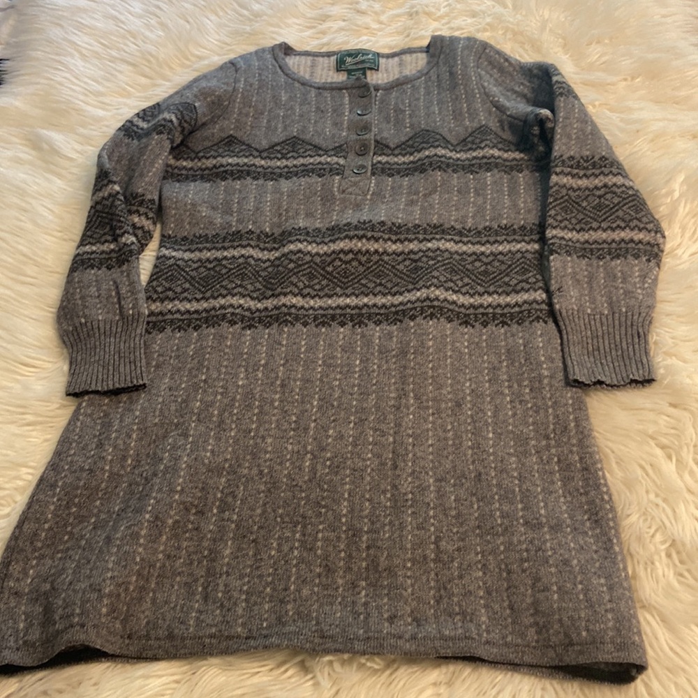 WOOLRICH  WOMENS DRESS  size M length 34” bust 40” Lamb  and Marino wool - Picture 9 of 12
